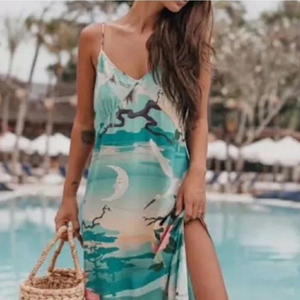 Spell Designs - Nightingale Slip Dress in Green